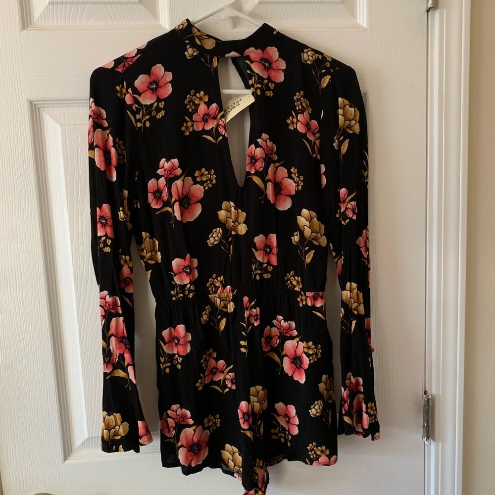 Floral one piece suit/ jump suit